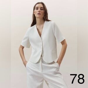 Massimo Dutti Cream Blazer